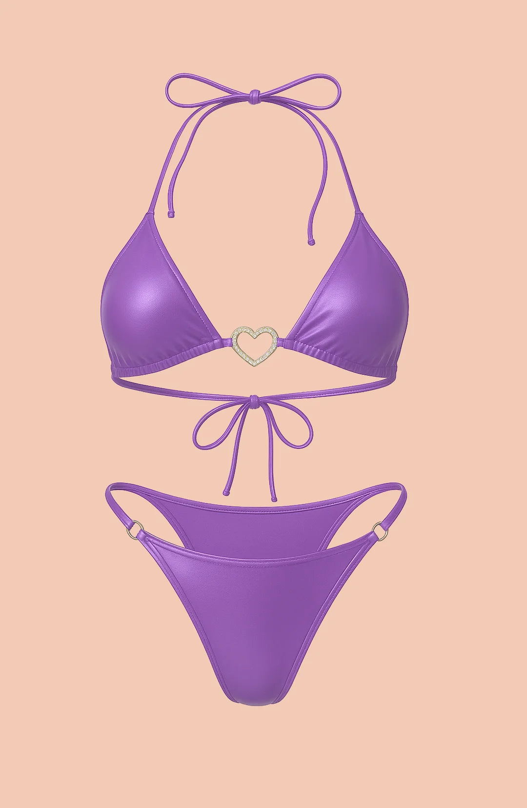 African Violet Bikini with a skirt